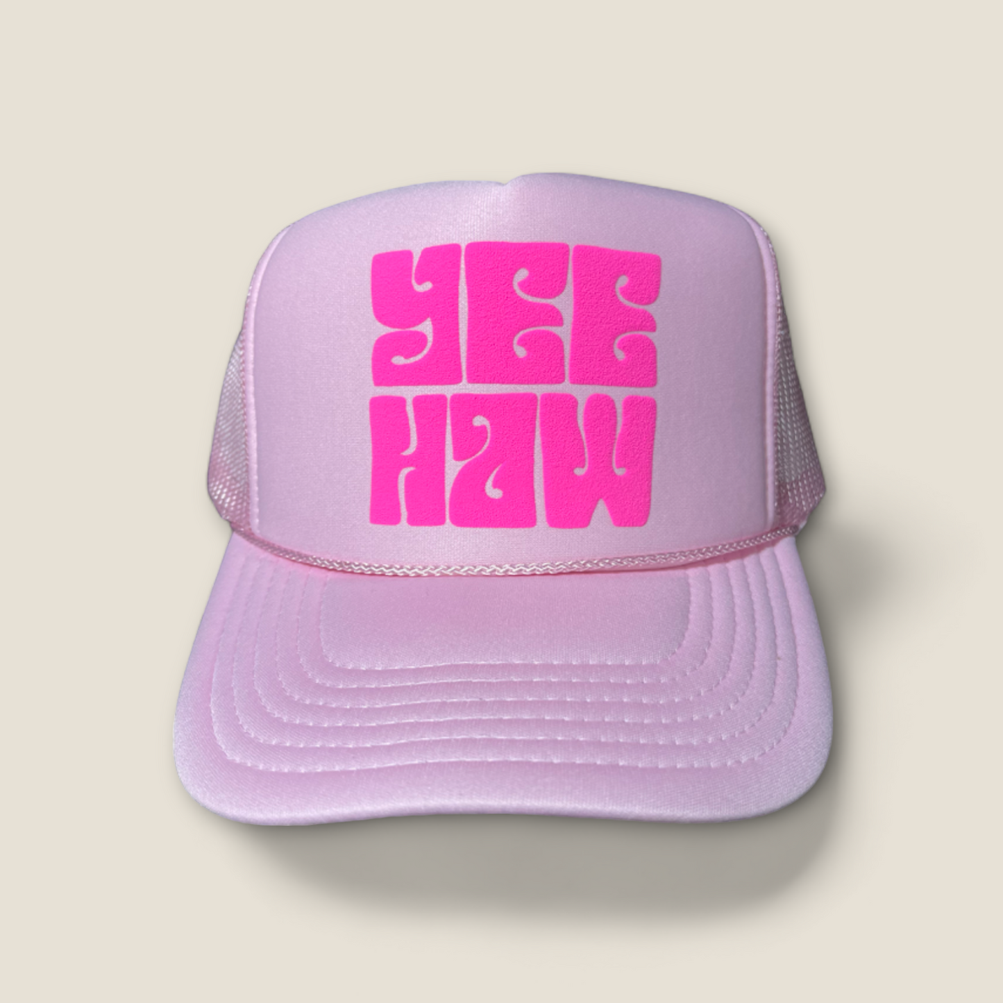 Yeehaw Trucker Hat | Soft Pink