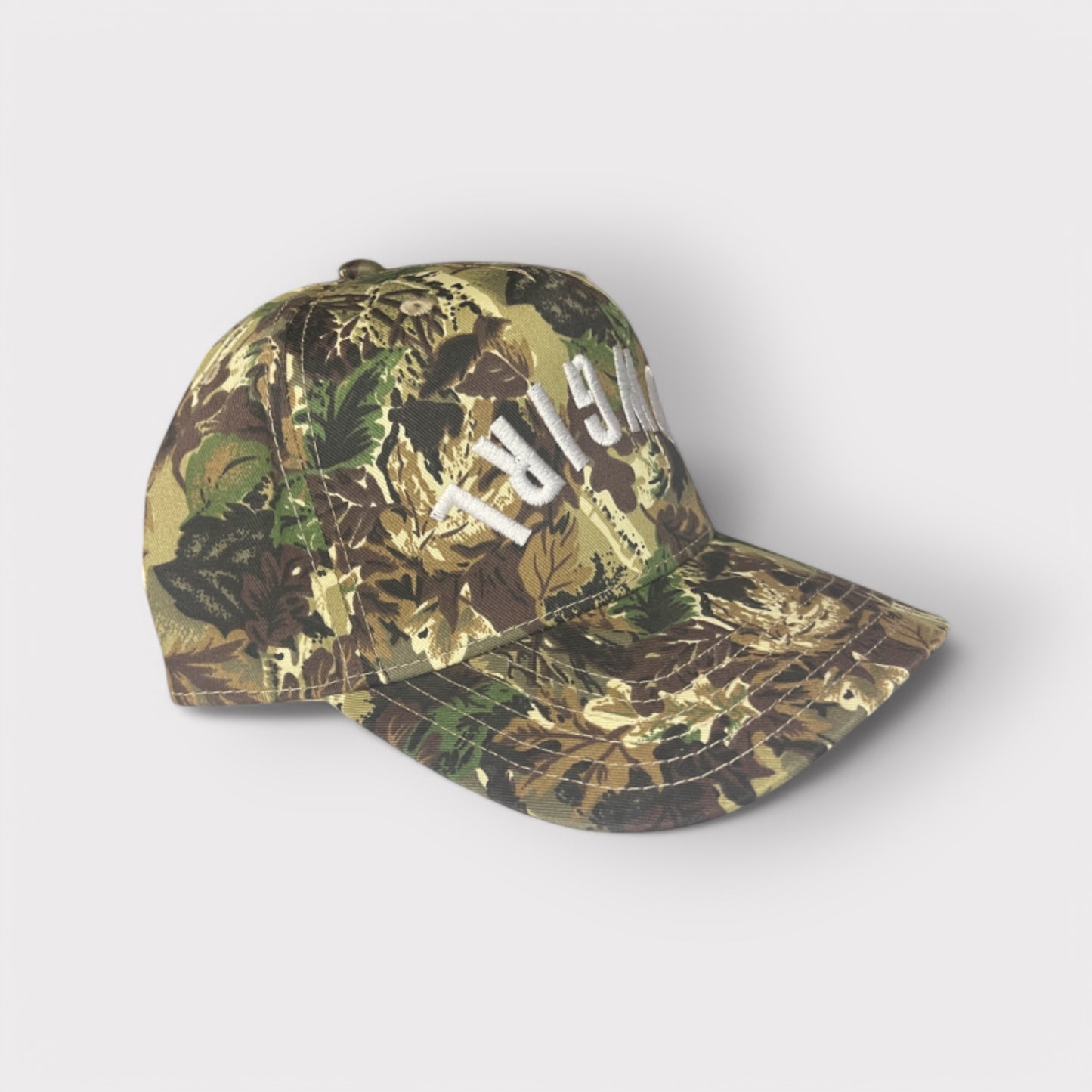 Cowgirl Upside Down Camo Trucker Hat