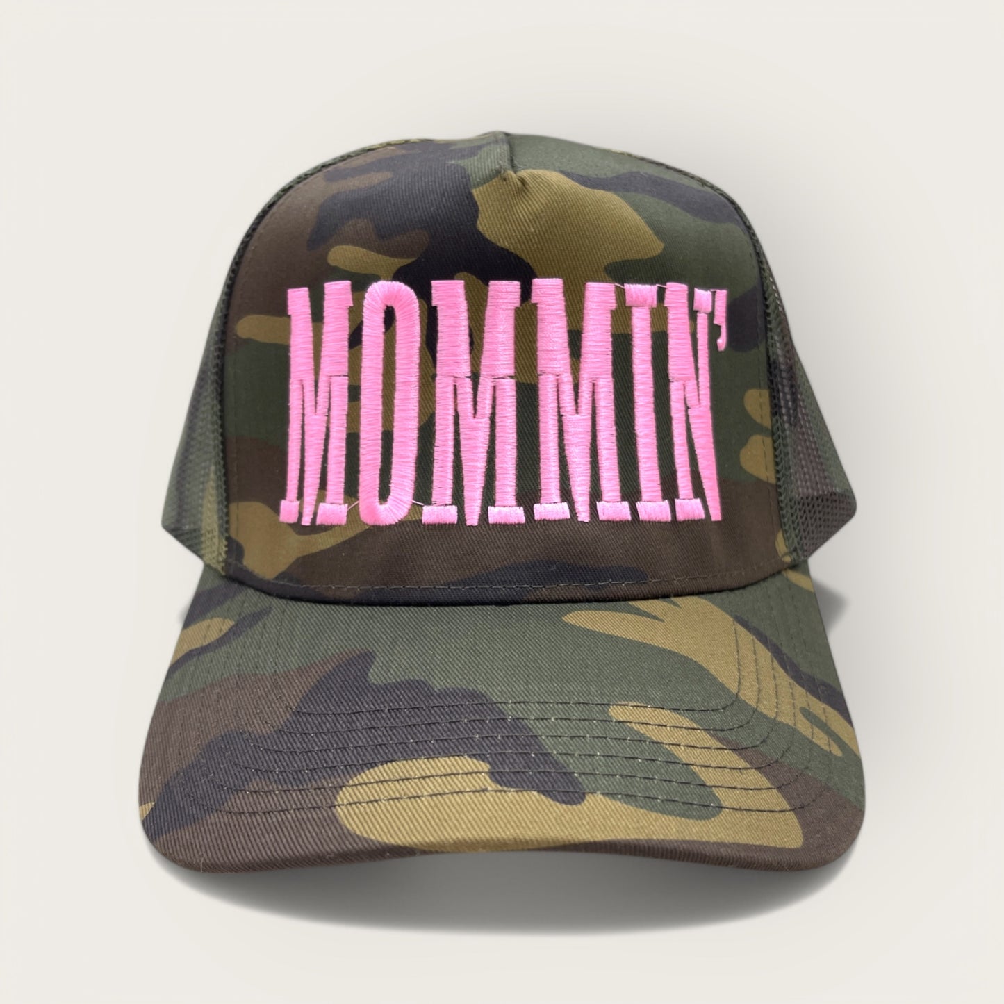 Mommin' Classic Trucker Hat | Camo/Pink