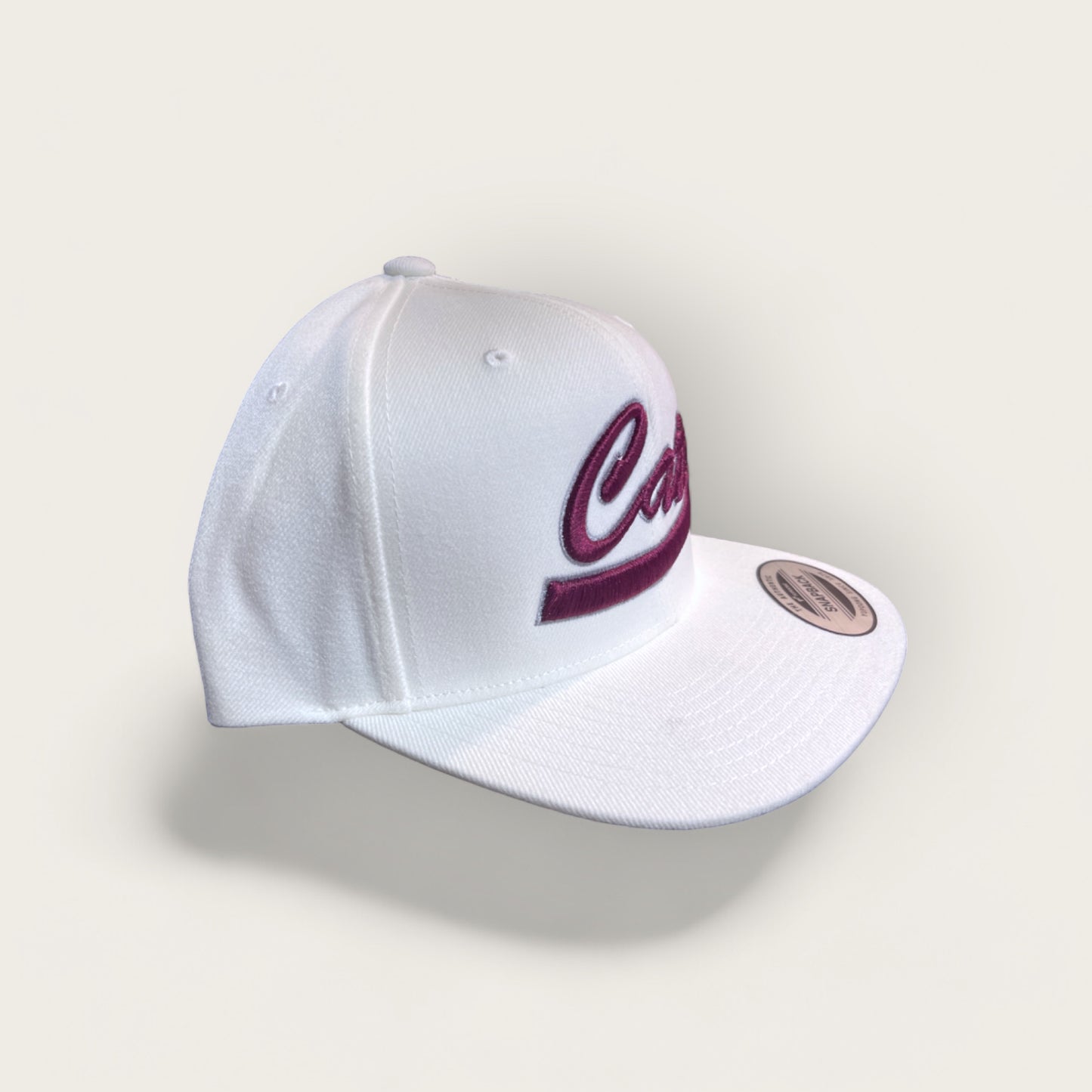 Cats Swoosh 3D Embroidery | Flatbill Wool Blend Snapback | White