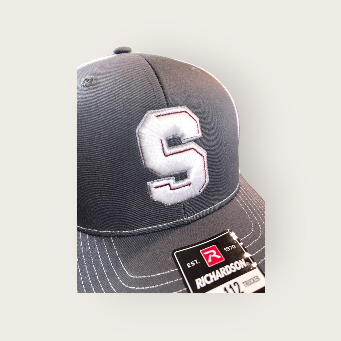 Sherman S 3D Embroidery | Richardson 112 Snapback | Charcoal/White