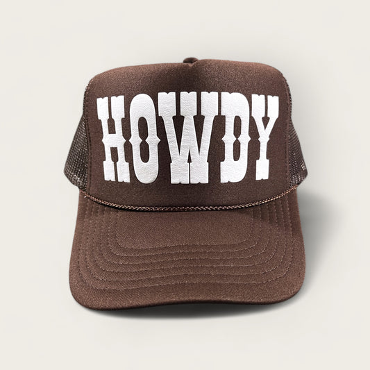 Big Howdy Foam Trucker Hat | Brown