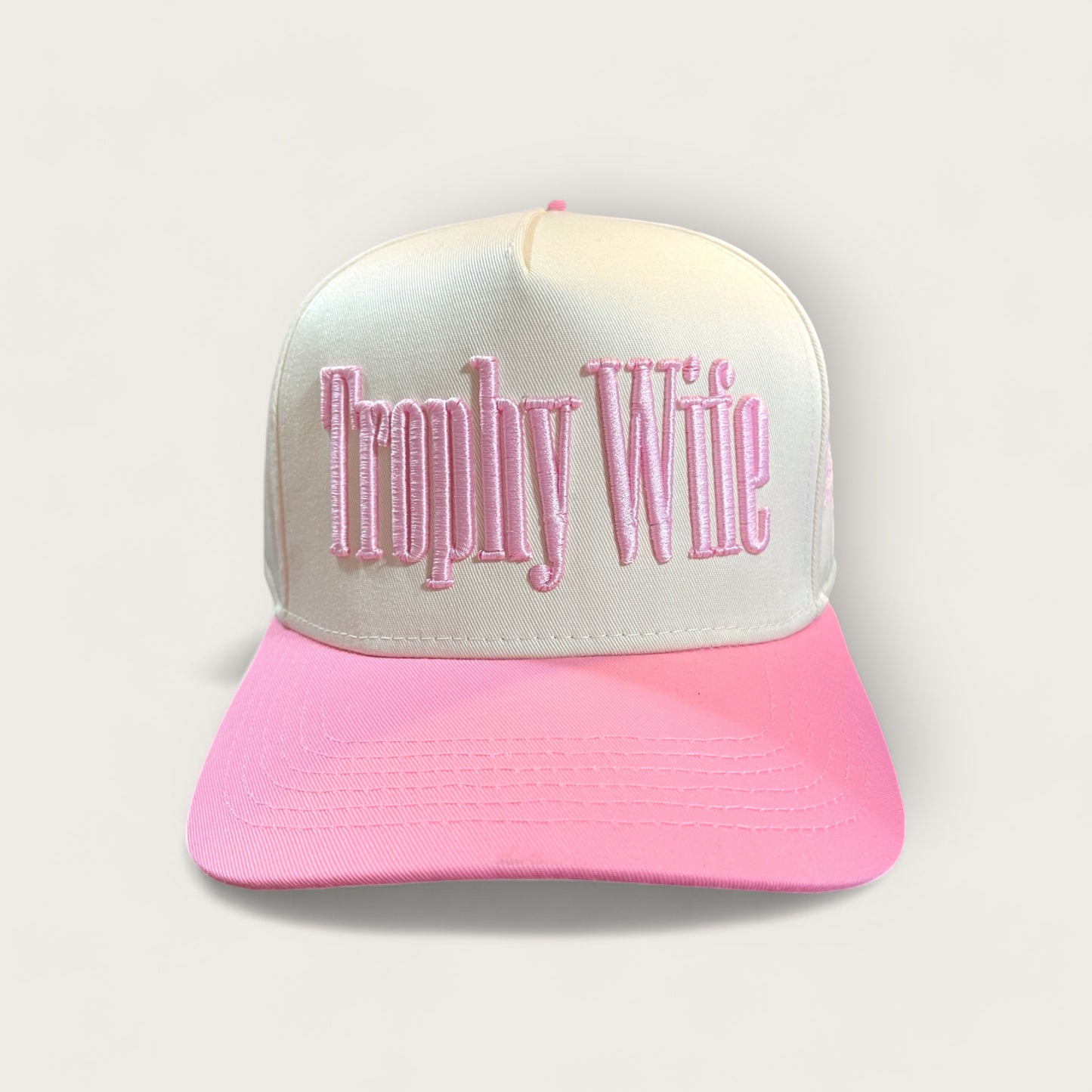 Trophy Wife Classic Trucker Hat | Pink/Tan