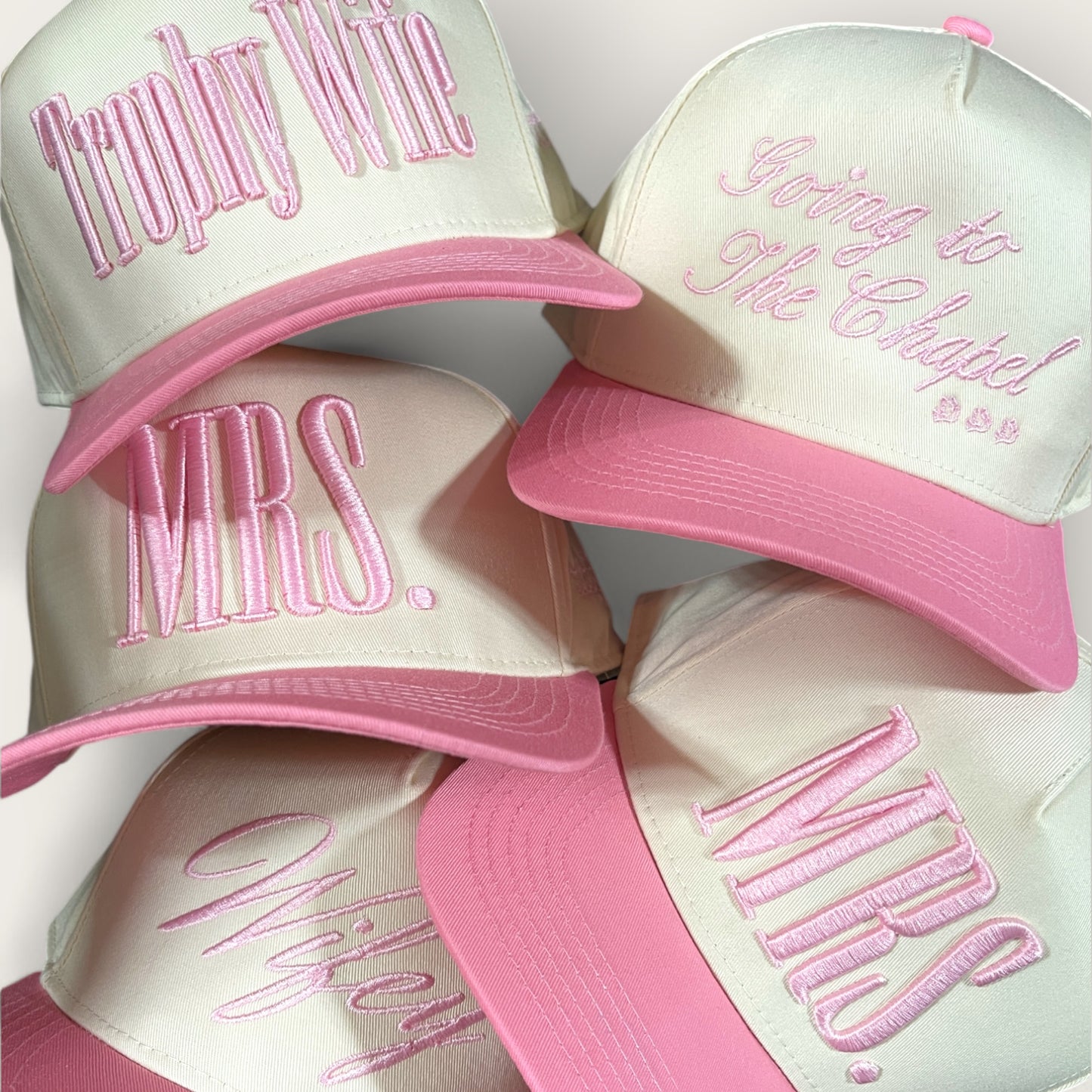 Going to the Chapel Trucker Hat | Pink/Tan