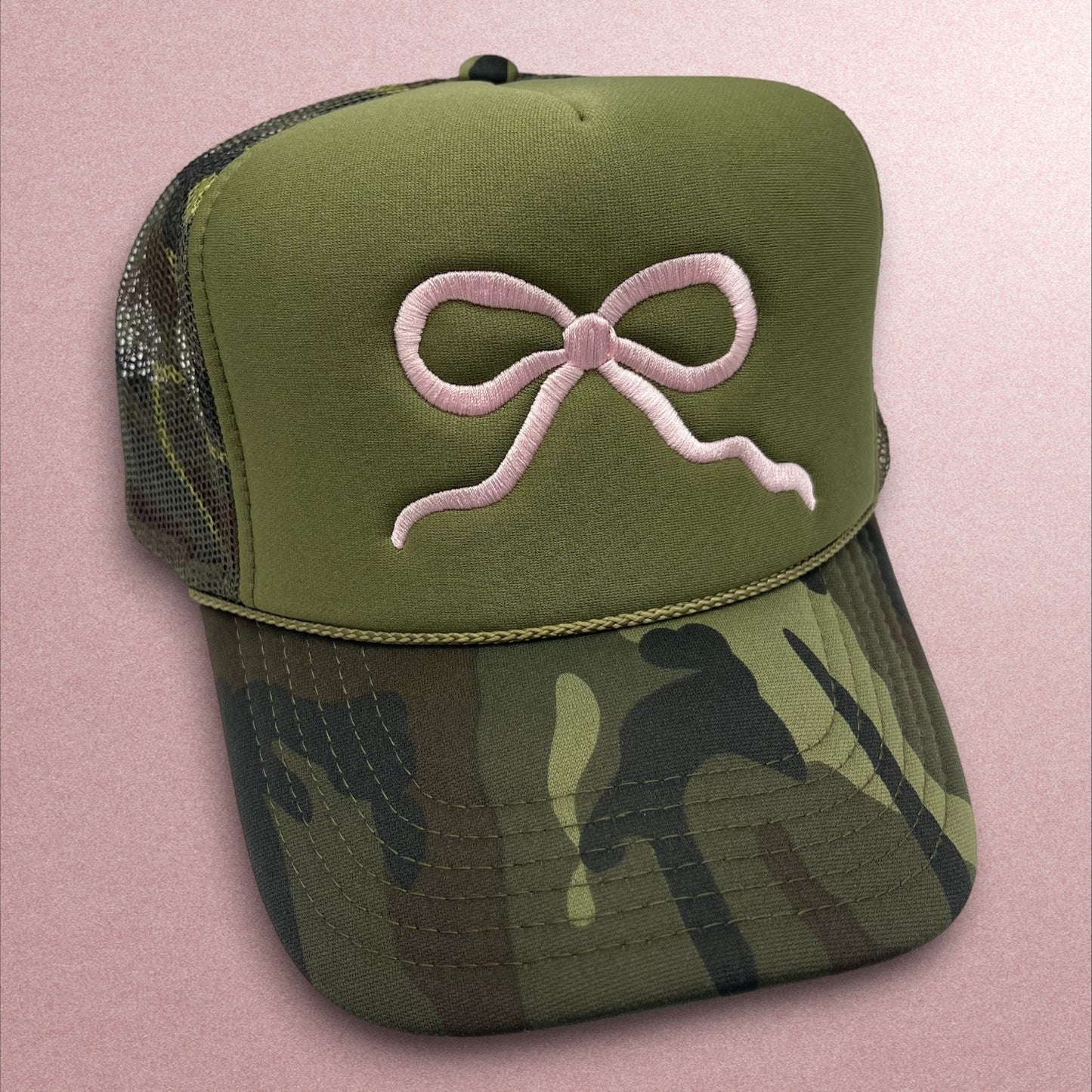 Pink Bow Trucker Hat