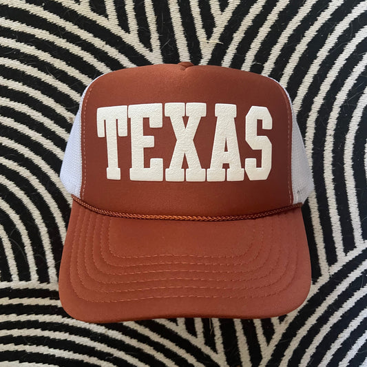 Texas Fan Trucker Hat | TX Orange/White