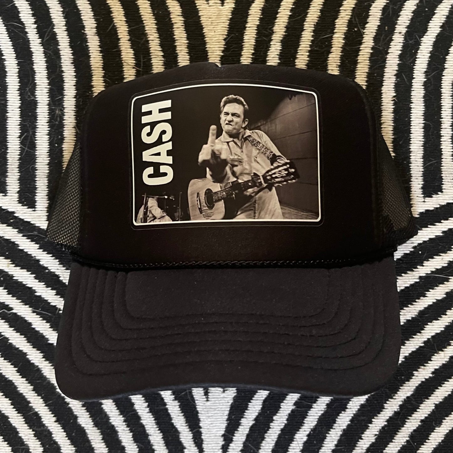 Johnny Cash Trucker Hat | Black
