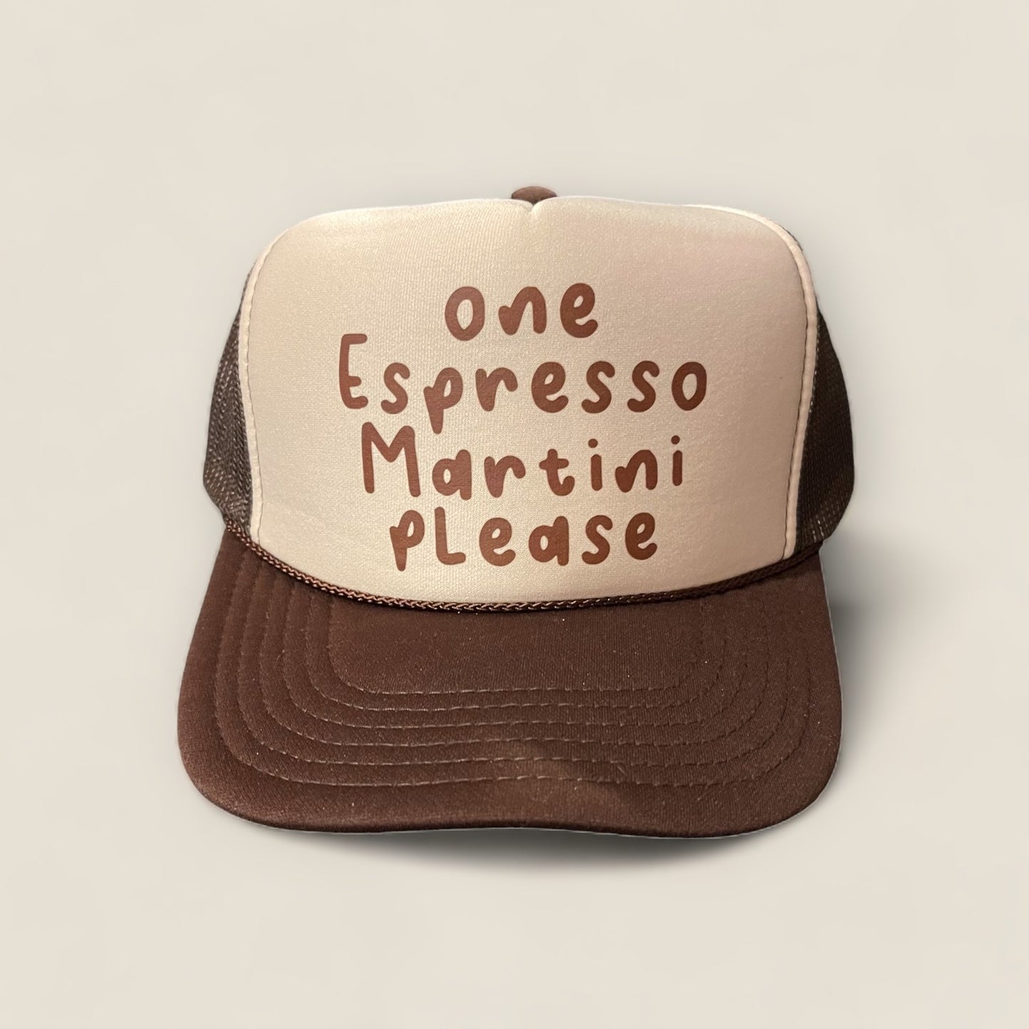 Espresso Martini Trucker Hat | Khaki/Brown