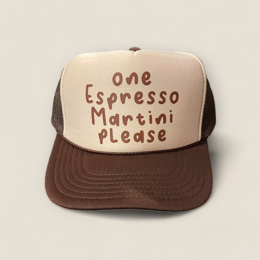 Espresso Martini Trucker Hat | Khaki/Brown