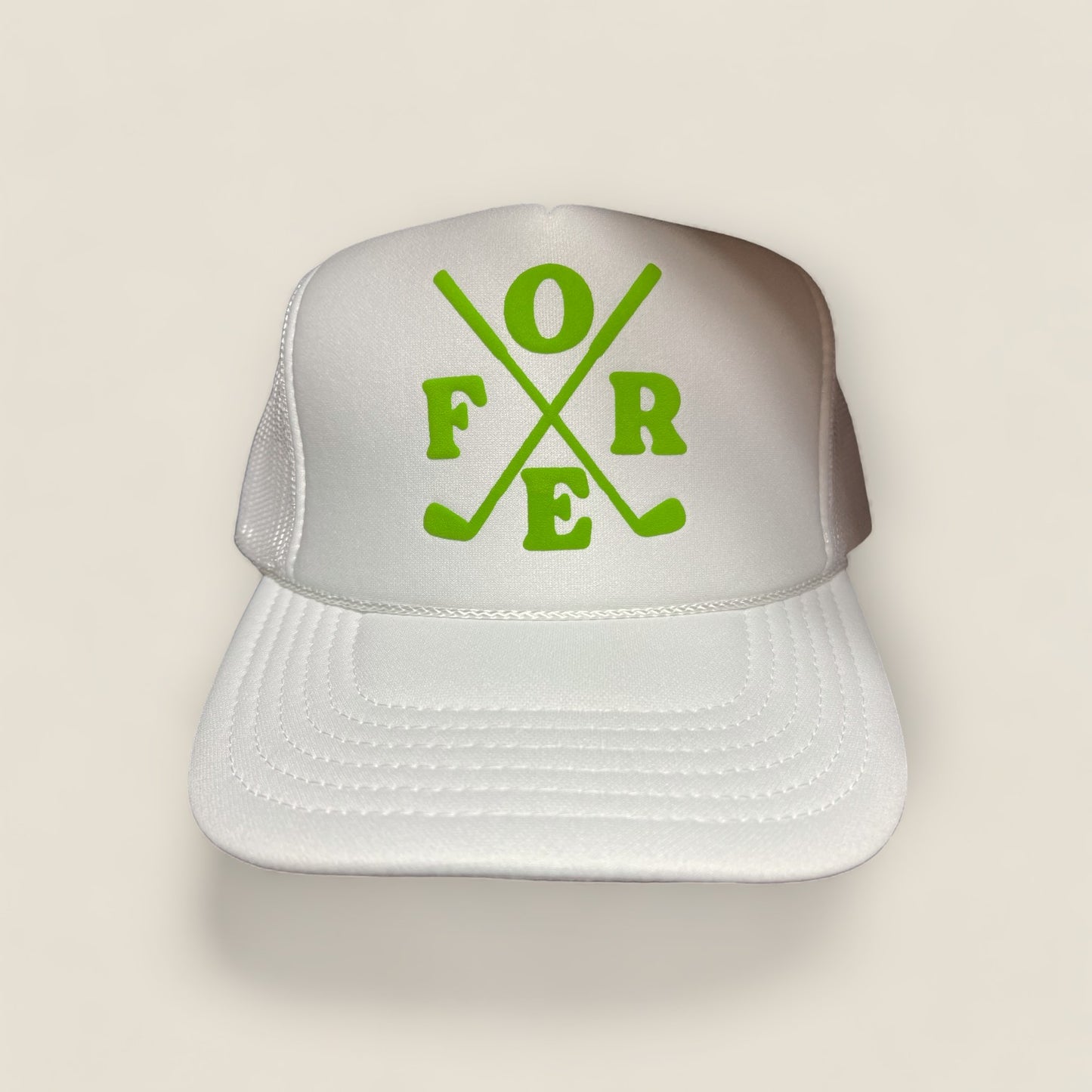 Fore Golf Trucker Hat | White
