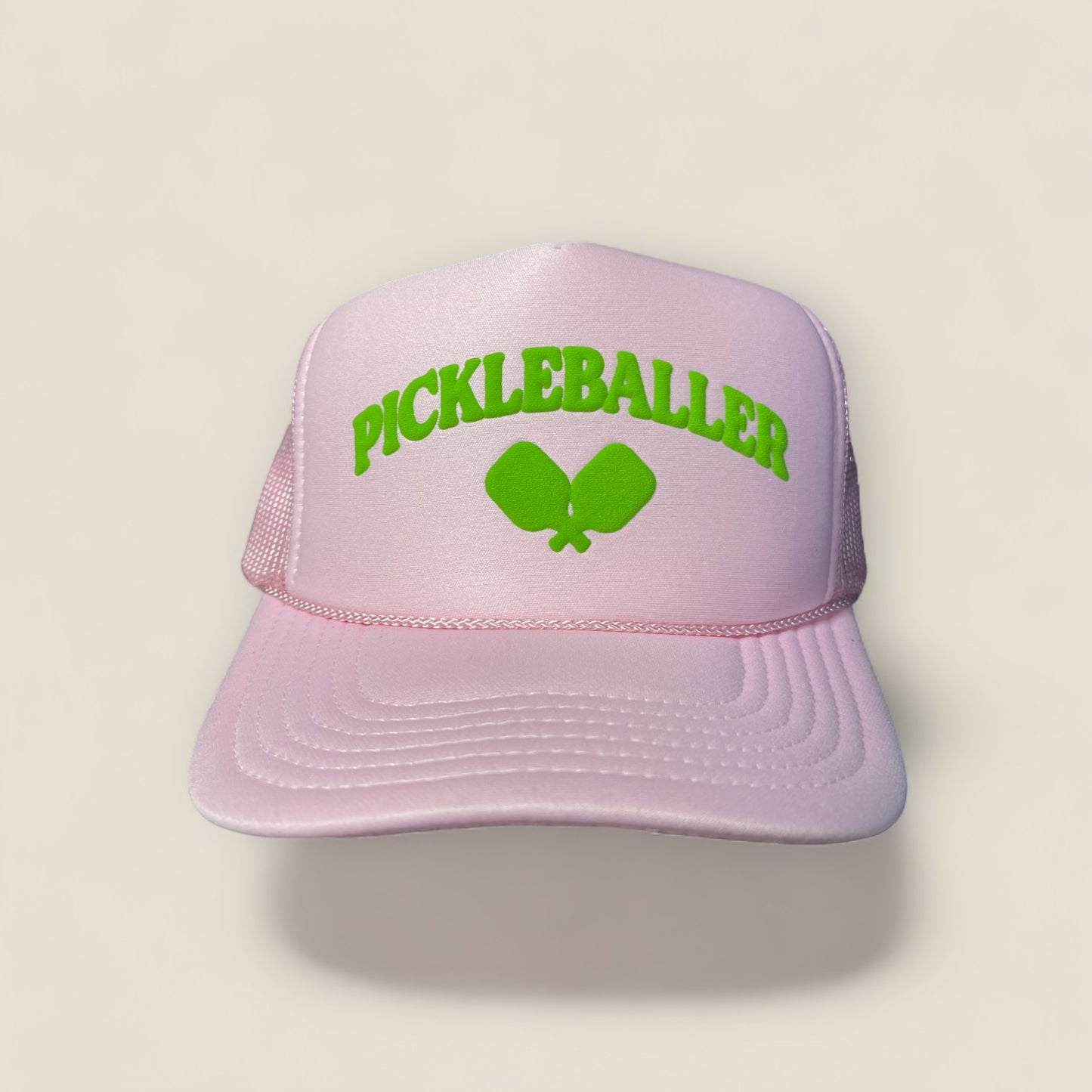 Pickleballer Paddles Trucker Hat | Light Pink