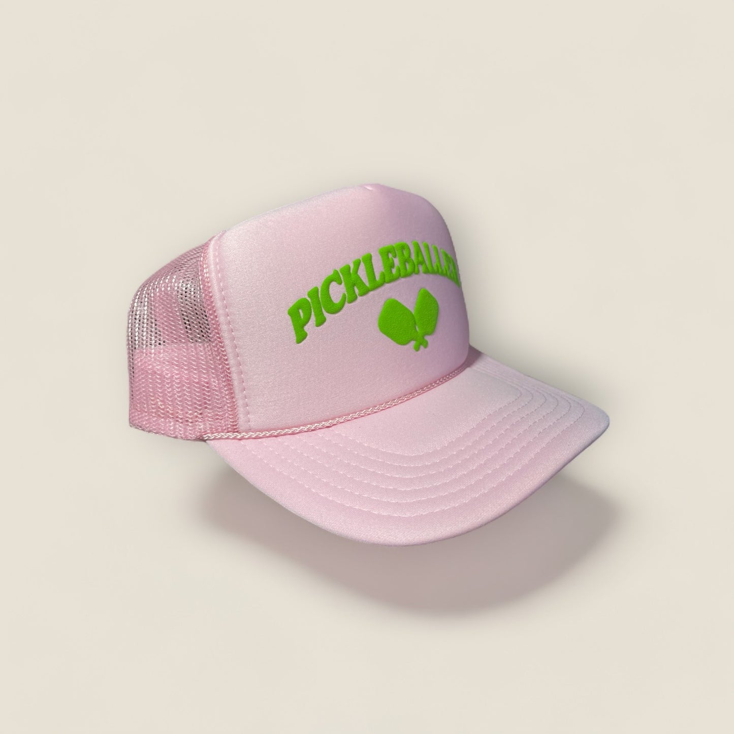 Pickleballer Paddles Trucker Hat | Light Pink