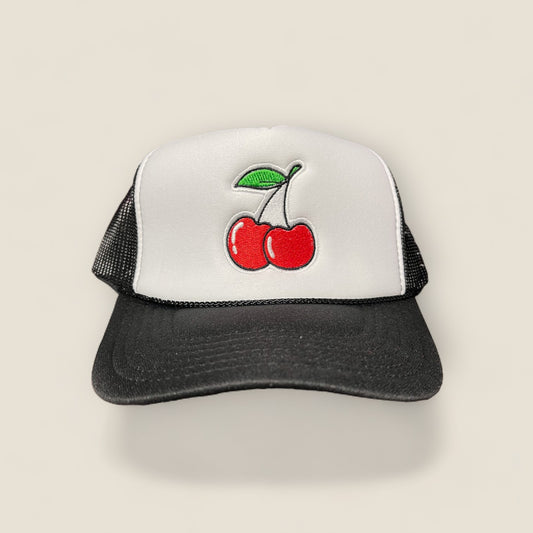 Cherry Bomb Trucker Hat | Black/White