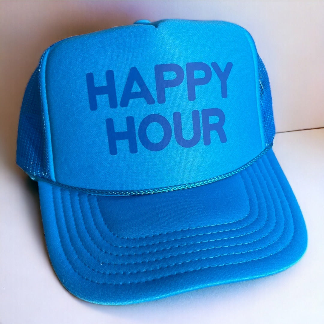 Happy Hour Trucker Hat | Monochrome
